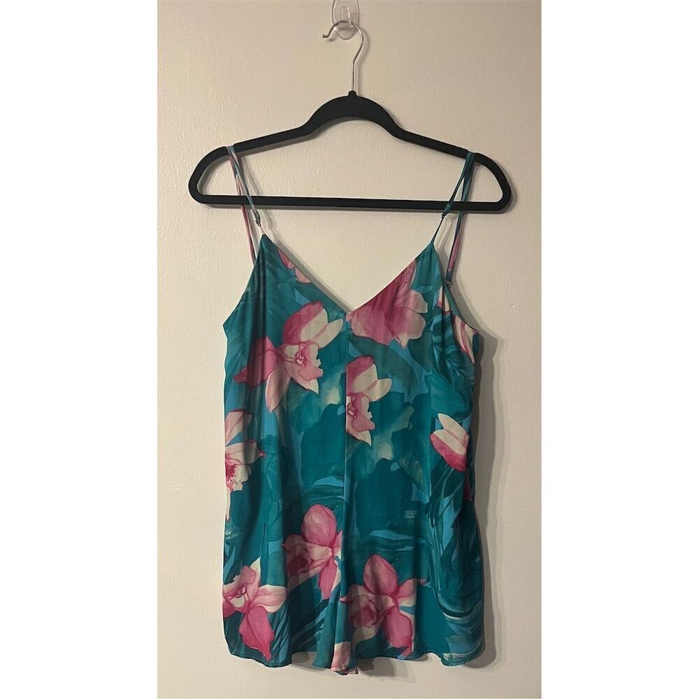 Show Me Your Mumu Green Floral Print Romper‎ L
